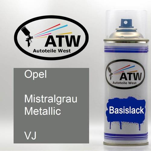 Opel, Mistralgrau Metallic, VJ: 400ml Sprühdose, von ATW Autoteile West.